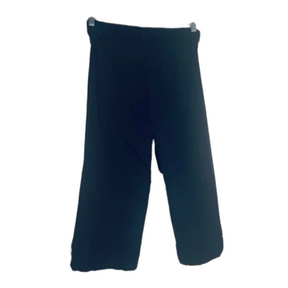 Nelly & Milly Vintage Cigarette Ankle  Crepe Pants With Tulle Roses Black Sz M - Picture 2 of 6